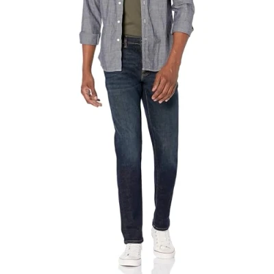 Afbeelding van Amazon Essentials Men&#039;s Spijkerbroek met slanke pasvorm, Donker indigo, 34W / 28L