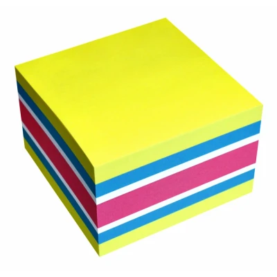 Afbeelding van Memoblok Info Notes kubus 75x75mm neon assorti 450vel