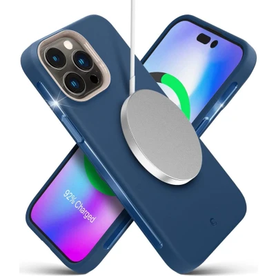 Afbeelding van Spigen Cyrill Ultra Color Dun MagSafe Hoesje Geschikt voor Apple iPhone 14 Pro Max Blauw