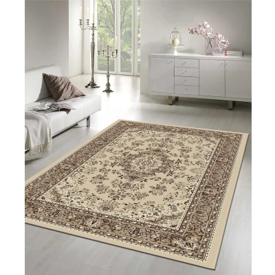 Afbeelding van Nain Klassiek Medaillon Laagpolig Oosters Vintage Vloerkleed Tapijt Creme 280x380cm Rechthoek Polypropyleen Tapijtenloods
