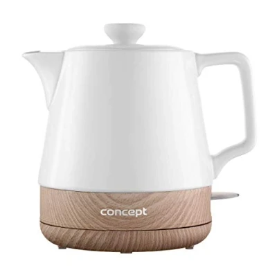 Afbeelding van Concept RK0060 1,0 liter keramische waterkoker, witte kleur plus houtstructuur
