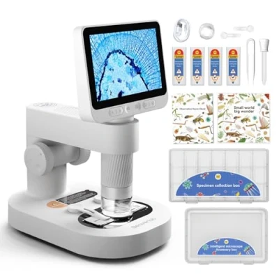 Afbeelding van BEAVERLAB Digitale microscoop 1600X, 1080p HD met 8 verstelbare ledlampen, professionele 4,0 inch IPS, USB voor volwassenen, compatibel Windows/MacOS
