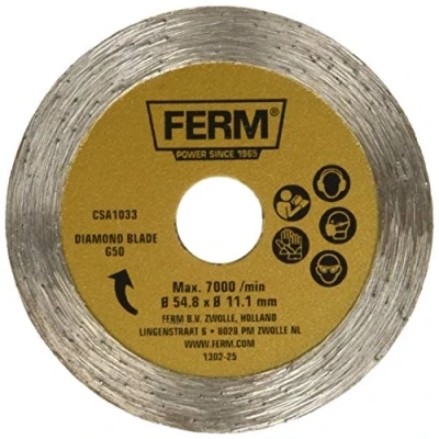 Afbeelding van FERM CSA1035 Precisie zaagblad 44HSS Diameter: 54,8mm Asgat: 11,1mm voor zagen van Hout Laminaat MDF Spaanplaat Universeel Zeer geschikt CSM1035 CSM1038 cirkelzaag Zaagdiepte: 12mm