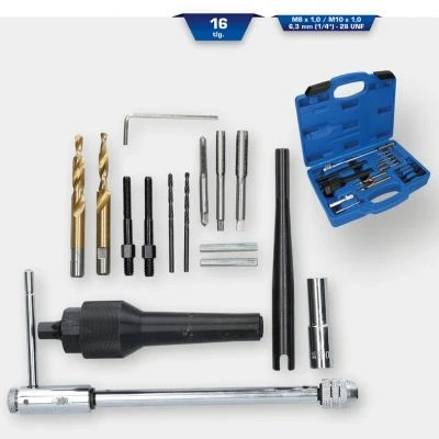 Afbeelding van BRILLIANT TOOLS BT561030 Gloeibougie uitbouw en schroefdraadreparatieset, 16 dlg [Powered by KS TOOLS]