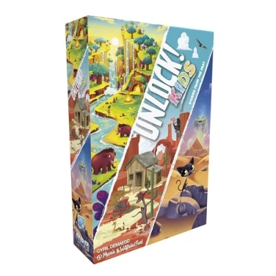 Afbeelding van Unlock! Kids: Stories from The Past Kaartspel Escape Room Game voor Kinderen en Volwassenen, Coöperatief Mysteriespel Familie Nacht, Leeftijd 6+, 1 4 Spelers, 20 60 minuten speeltijd,