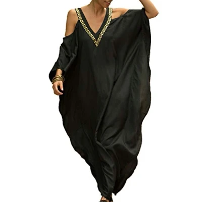Afbeelding van YouKD Wemon&#039;s zomer lange kaftan maxi jurk Boheemse badpak strandbedekking gewaden