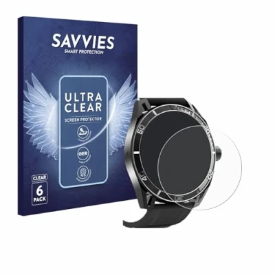 Afbeelding van Savvies (6 Stuks) Schermbeschermer voor Yuede Smartwatch 1.43&quot; (rond) Screen Protector Ultra Transparant