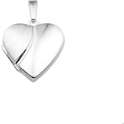 Afbeelding van Trendjuwelier huiscollectie Medaillon Hart Poli/mat Zilver