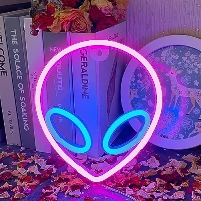 Afbeelding van UExnkj Y LED buitenaards neonlicht licht teken buitenaardse wanddecoratie neon borden