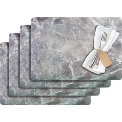 Afbeelding van Westmark Set Placemats, 4 delige Set, Saleen Collectie MARMOR Grijs 43,5 x 30 cm
