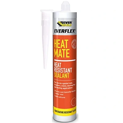 Afbeelding van Everbuild Everflex Heat Mate Sealant Hoogwaardige hittebestendige siliconenkit Waterdicht Weinig Vuil Pick up Permanent Flexibel Zwart 295ml
