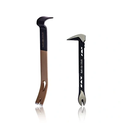 Afbeelding van Spec Ops Gereedschap 10&quot; Cats Paw &amp; 15&quot; Flat Pry Bar Set Crowbar Tool Set, Teardrop Nail Pullers, Koolstofstaal, 3% gedoneerd aan veteranen