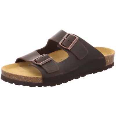 Afbeelding van Natural Sense mannen pantoffels muiltjes sandalen leer bruin 1152527