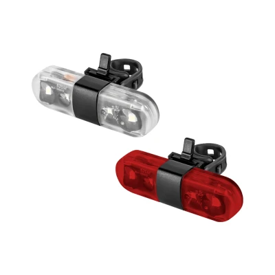 Afbeelding van Set met fietsverlichting Oplaadbaar 4 LED Compact