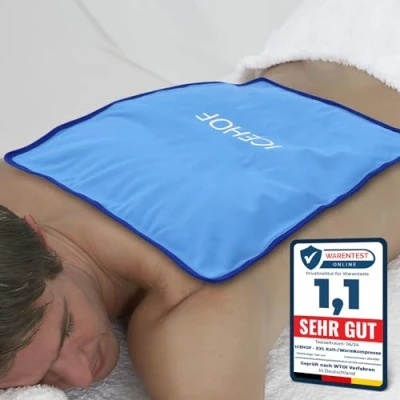 Afbeelding van ICEHOF Cooling Pads XXL Gel koelkussen, grote, heerlijk zachte coolpad, 38 x 28 cm