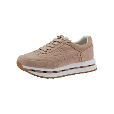 Afbeelding van Tamaris Sneakers laag, Dames, Maat: 40, Old rose Leer en textiel