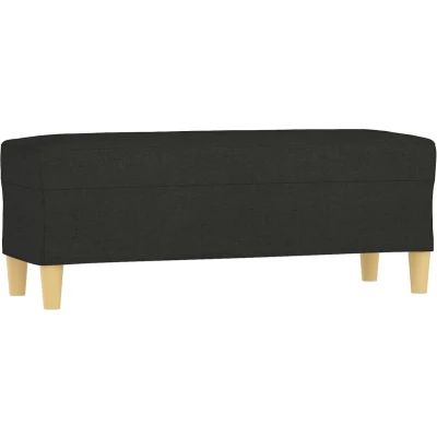 Afbeelding van vidaXL Bankje 100x35x41 cm stof zwart