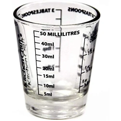 Afbeelding van Maatbeker, mini maatbeker van glas, 50 ml