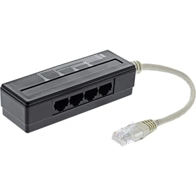 Afbeelding van InLine 4 weg telefoonpoort splitter, Telefoon accessoires