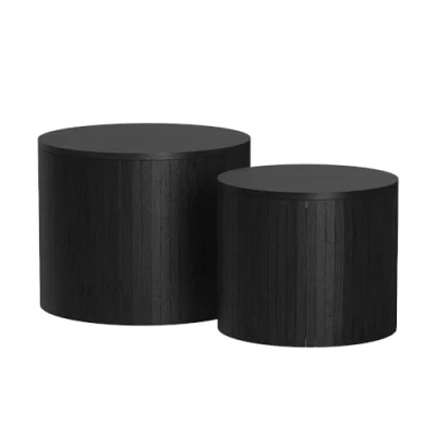 Afbeelding van Vicco Salontafel set Tavilo, eiken/zwart, 48 x cm 2 delen