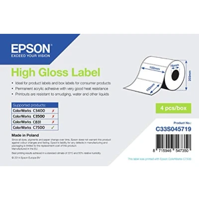 Afbeelding van High GLOSS DIE CUT 102MMX152 MM 800 LBLS