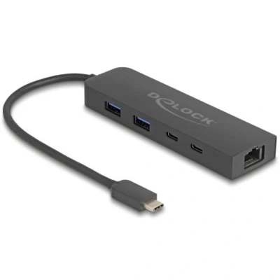 Afbeelding van DeLOCK 64110 interface hub USB 3.2 Gen 2 (3.1 2) Type C 10000 Mbit/s Zwart