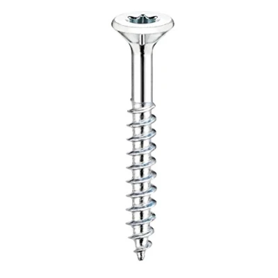Afbeelding van Connex Universele schroeven 4,5 x 35 mm 1 kg grote verpakking verzonken kop TX aandrijving deels schroefdraad blauw verzinkt/schroevenset/schroeven in zak / KL3244535