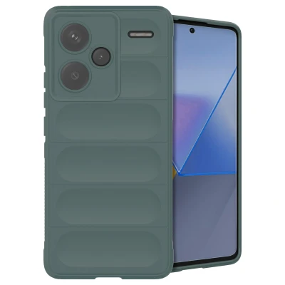 Afbeelding van Xiaomi Redmi Note 13 Pro Plus (5G) Hoesje Siliconen en TPU (zacht) iMoshion Softcase/Backcover Donkergroen Telefoonhoesje