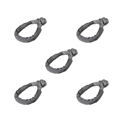 Afbeelding van 5 set Soft Shackle Recovery Gear Win ROPE Zwart, 56 cm