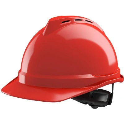 Afbeelding van MSA V Gard 500 veiligheidshelm geventileerd draaiknop Rood