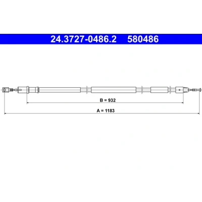 Afbeelding van ATE Handremkabel 24.3727 0486.2