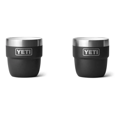 Afbeelding van YETI Rambler Espresso Cup, Vacuum Insulated Stainless Steel Stackable Black, 2 Pack 4 oz (118 ml)