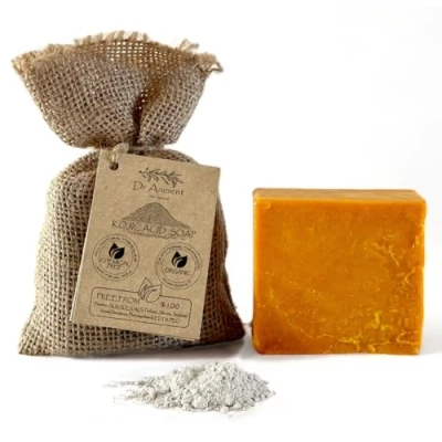 Afbeelding van Dr.Ancient Kojiszuur Zeep Stuk Biologisch Natuurlijk Veganistisch Traditioneel Handgemaakt Antiaging, Huidbleker, Vochtinbrengend Absoluut Geen chemicaliën! Pure natuurlijke zeep!