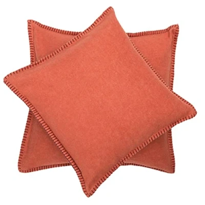 Afbeelding van David Fussenegger sierkussenhoes Sylt uni 50x50cm Terracotta 50x50