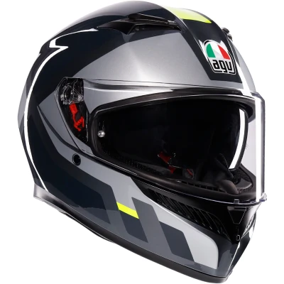 Afbeelding van AGV K3 E2206 Mplk Shade Grey Yellow Fluo M Maat Helm