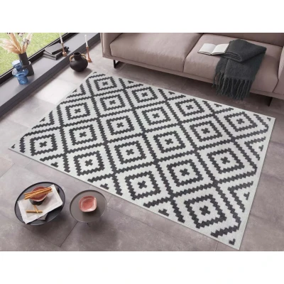 Afbeelding van Modern Vloerkleed Ruiten Aztec Grijs/crème 200x280 Cm