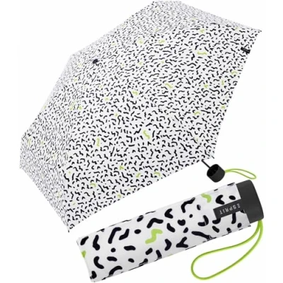 Afbeelding van ESPRIT Pocket paraplu, Memphis Dots zwart wit, 94 cm