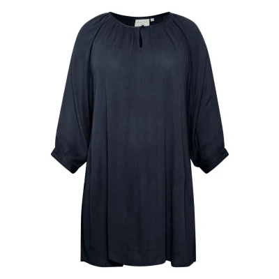 Afbeelding van Kaffe Curve KCami 3/4 SL Tunic Shirt, Midnight Navy, 42 Dames, Marine, 40 Groten mate