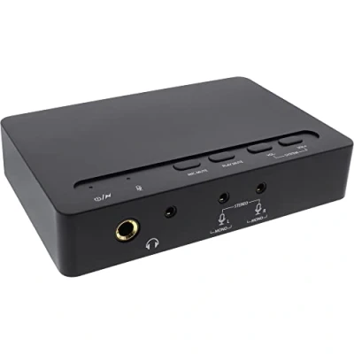 Afbeelding van InLine USB 2.0 SoundBox 7.1 (USB 2.0), Geluidskaart, Zwart