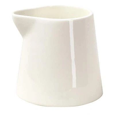 Afbeelding van AMBITION Porseleinen melkkan 130 ml Kubiko witte kleine schotel vaatwasser en magnetron modern