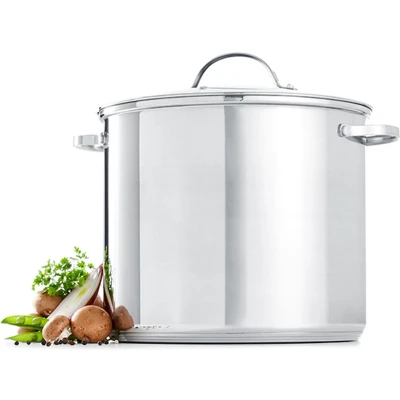 Afbeelding van Deski soeppan 14 Liter 28 cm diameter Met glazen deksel RVS