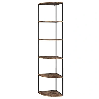 Afbeelding van Vicco Hoekplank, wandplank, houten plank, planksysteem, archiefrek, ordnerrek, hoge opslag, thuiskantoor, woonkamer, woonkamerplank (hoekplank 5 niveaus)