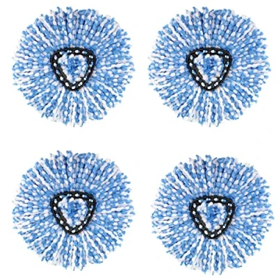 Afbeelding van WANGCL 4 Pack Spin Mop Vervangende Hoofd voor O Ceder EasyWring RinseClean Microfiber Vervanging 2 Tanks Systeem (Blauw
