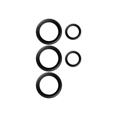 Afbeelding van Screenprotector Samsung Galaxy S25 Ultra: PanzerGlass Camera Protector Hoop Optic Rings Zwarte randen