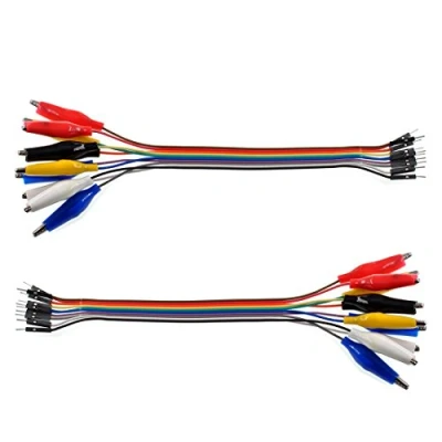Afbeelding van Oiyagai 2 in 1 Alligator Clip naar Dupont Draad 20pin 20cm Mannelijk, Krokodil Jumper Mannelijke voor Test Lead Arduino/Raspberry Pi/Oranje Pi