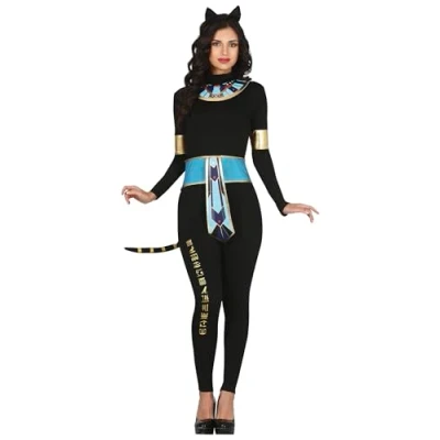 Afbeelding van Guirca Egypte Kostuum Sierlijke Egyptische Kat Toetan Mon Vrouw Zwart Maat 38 40 Carnavalskleding Verkleedkleding