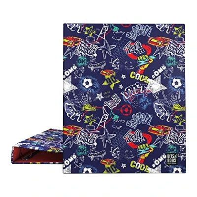 Afbeelding van Grafoplás Ordner A4 4 gemengde ringen 25 mm Bits&amp;Bobs Pop Up Desing Collection Star FSC gecertificeerd
