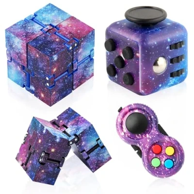 Afbeelding van Cuackamily Fidget Toys Galaxy Toy Cube Anti Stress, Infinity kubus, Pad, Controller Stress Reducer Toy, sensorisch speelgoed voor kinderen en volwassenen