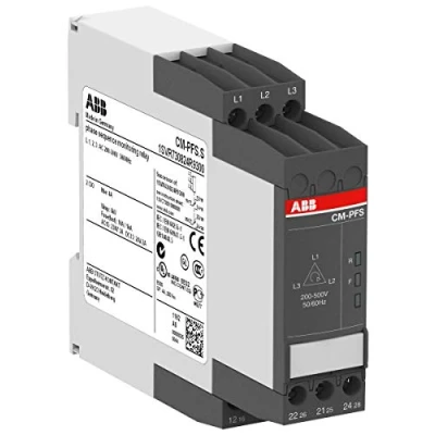 Afbeelding van Abb cm pfs 3 fase spanningbewakingsrelais uitval en fasevolgorde l1 l2 l3 200 500vac 50 60hz 1w met schroefaansluitklemmen 1svr30824r9300