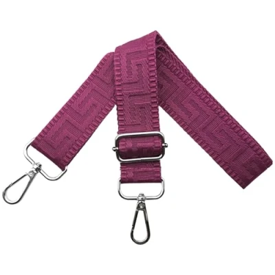 Afbeelding van Schouderriem voor tas, tasriemen om te wisselen, verstelbare tasriem, breed, 3,8 cm, met zilveren karabijnhaak, tasband, schouderriem, draagriem dameshandtassen, puur roze, K29